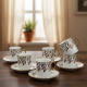 Porcelain Mug Set - 12 Pcs